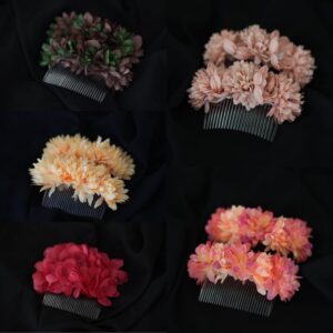 Blumen Haarkamm Set